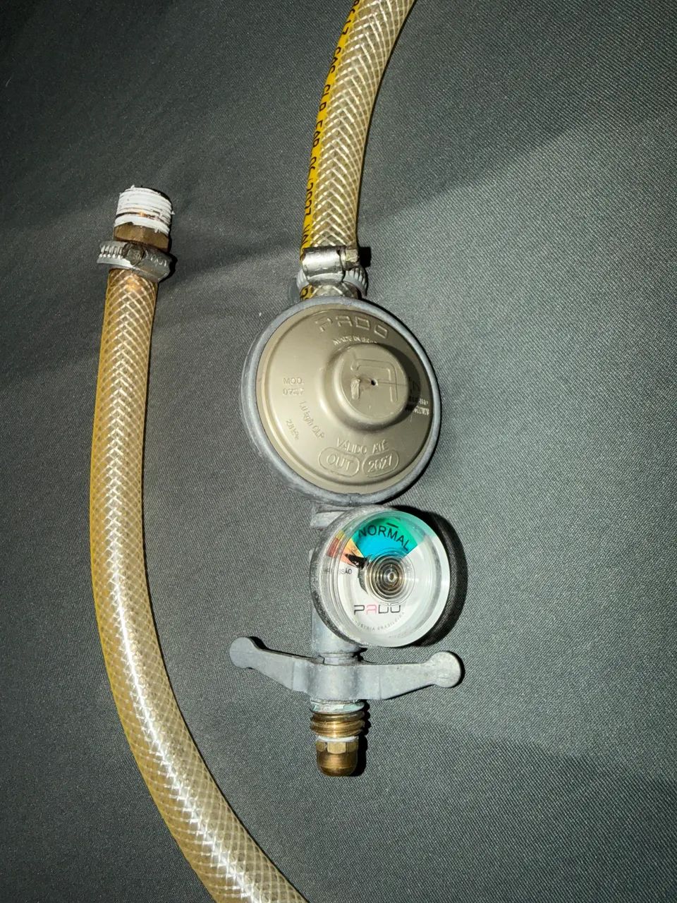 Regulador Gás Manômetro Pado Kit Completo Com Mangueira - Foto 2