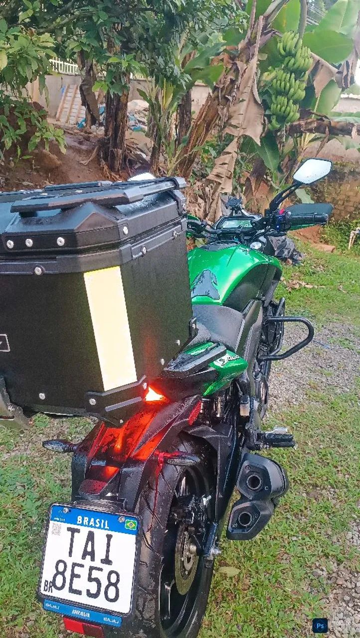 Dominar 400 2024-Verde 5.453-km Impecável,Baú,Multimídia ,capacetes com intercomunicador  - Foto 4