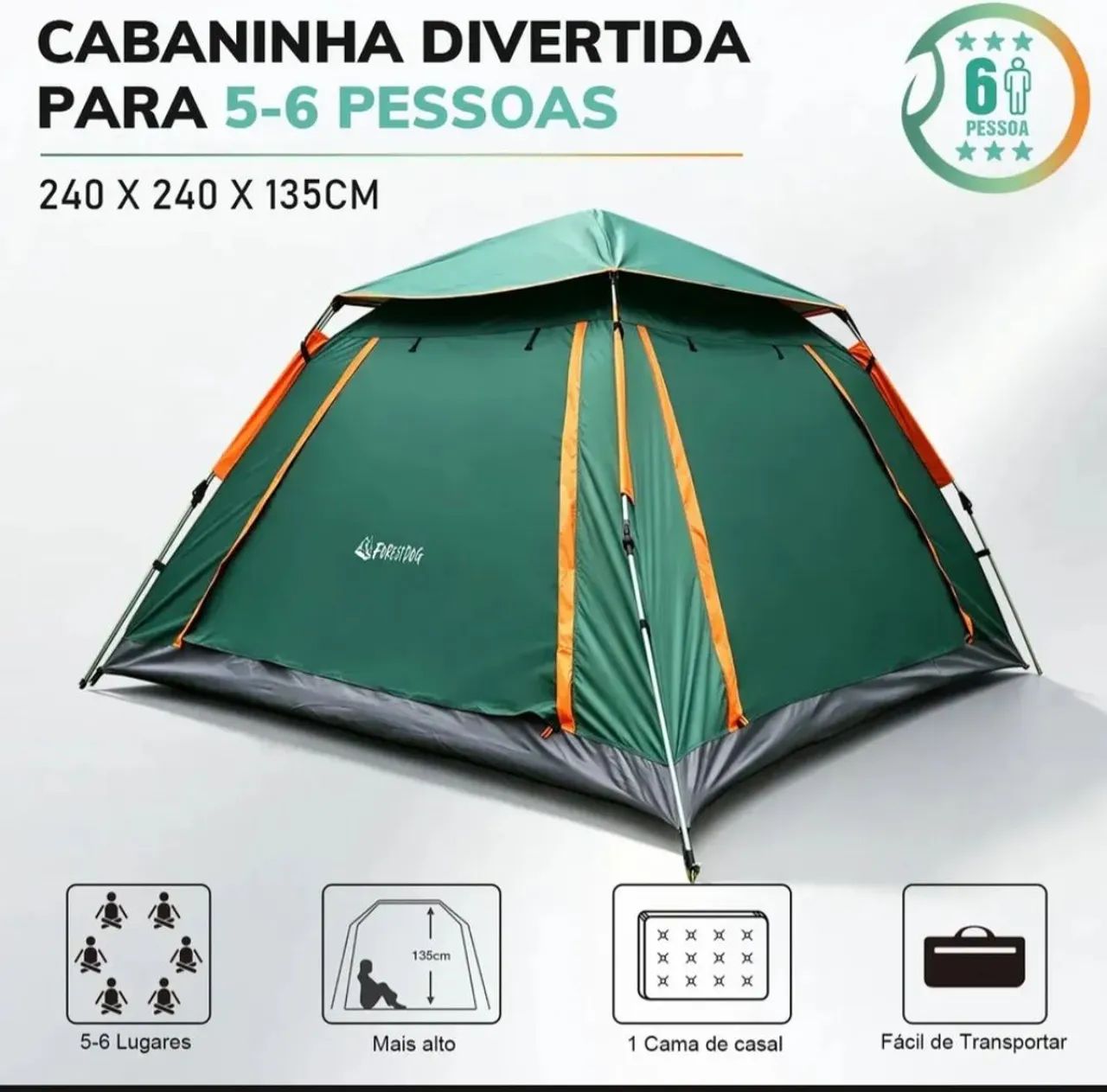 Barraca 5/6 pessoas 