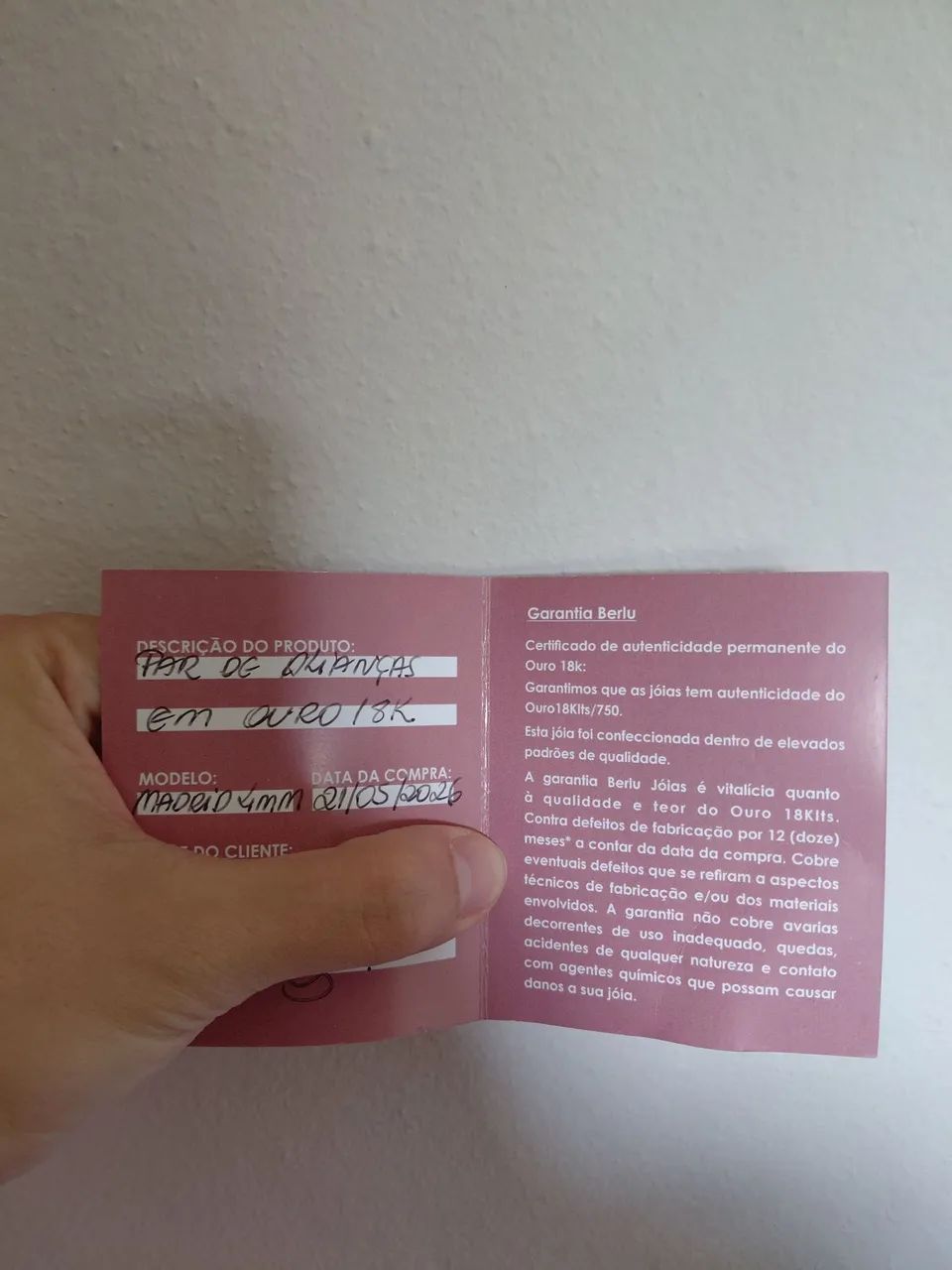 Par de alianças ouro 18k com certificado e NF - Foto 4