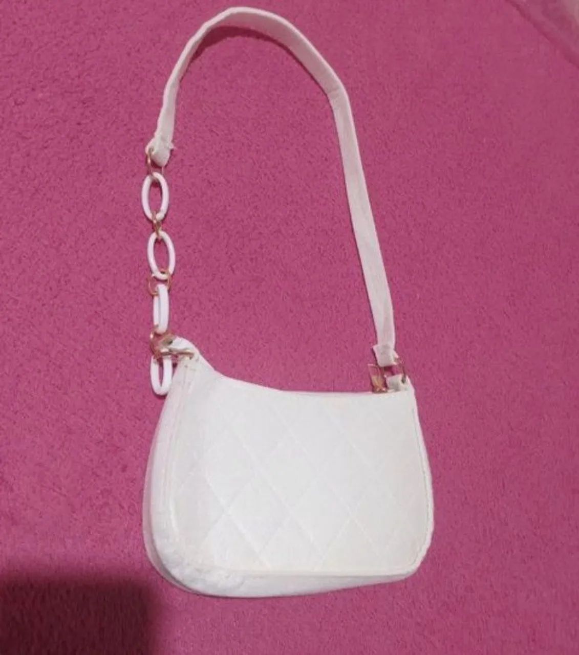 Bolsa de ombro branca  - Foto 4