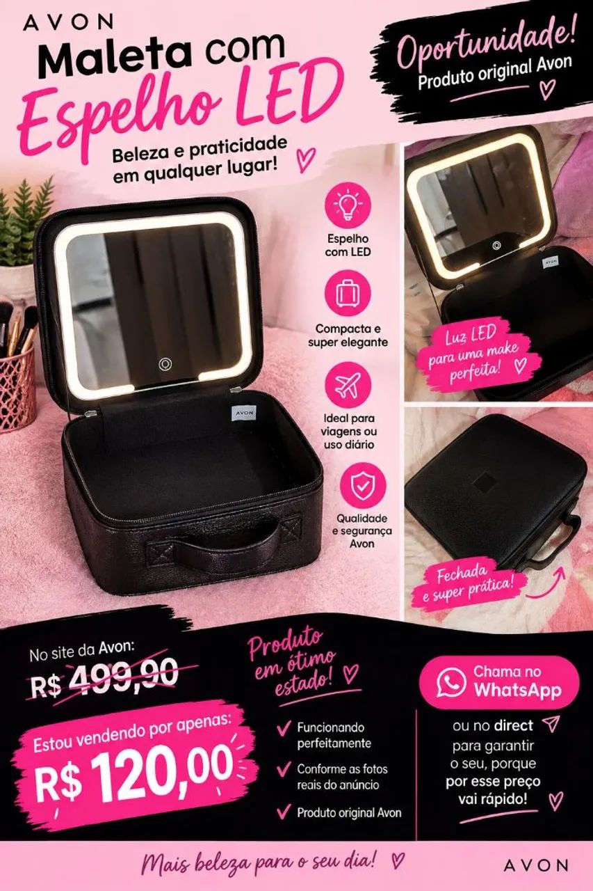 Maleta de Maquiagem Avon 