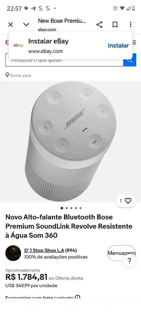 Caixa de som bluetooth Bose revolve 1  - Foto 2