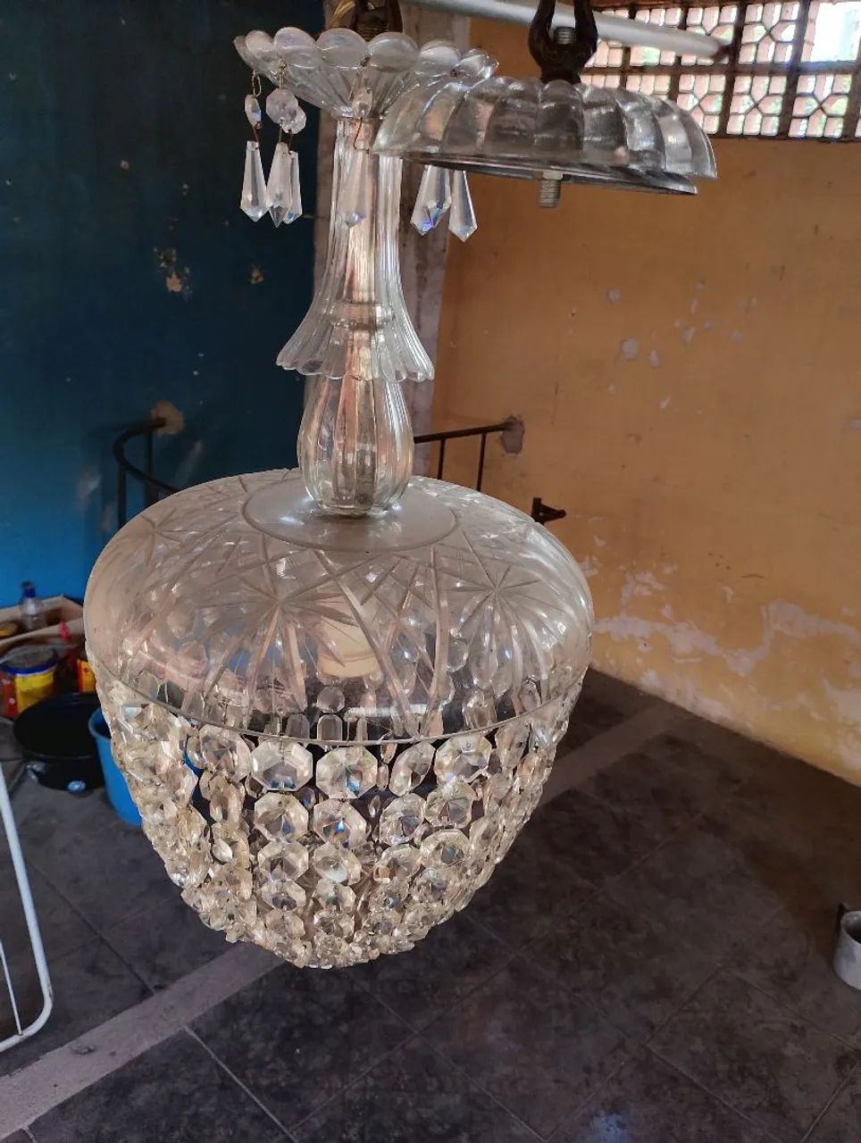 Luminária cristal antiga