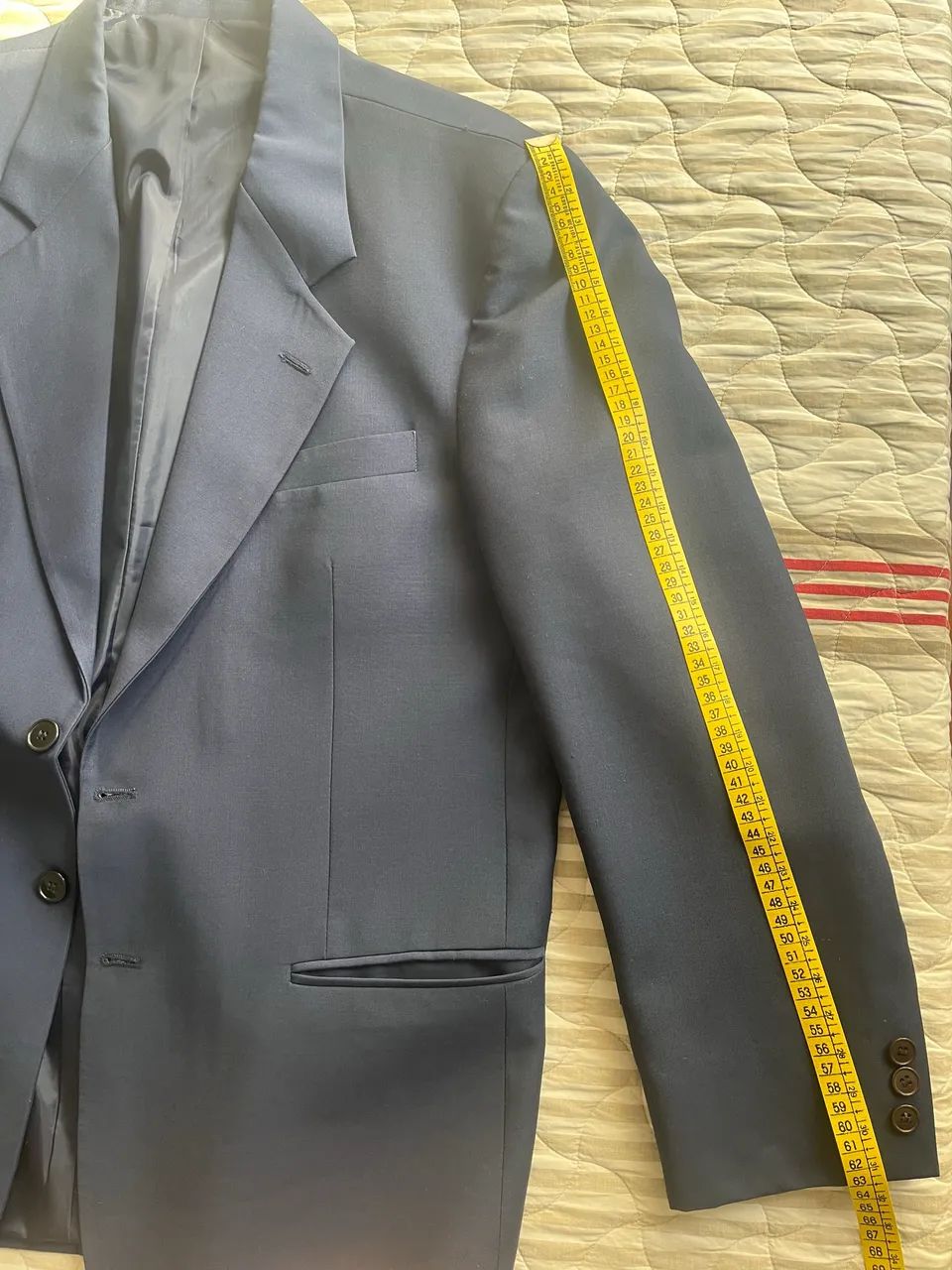 Blazer masculino azul marinho 50 - Foto 2