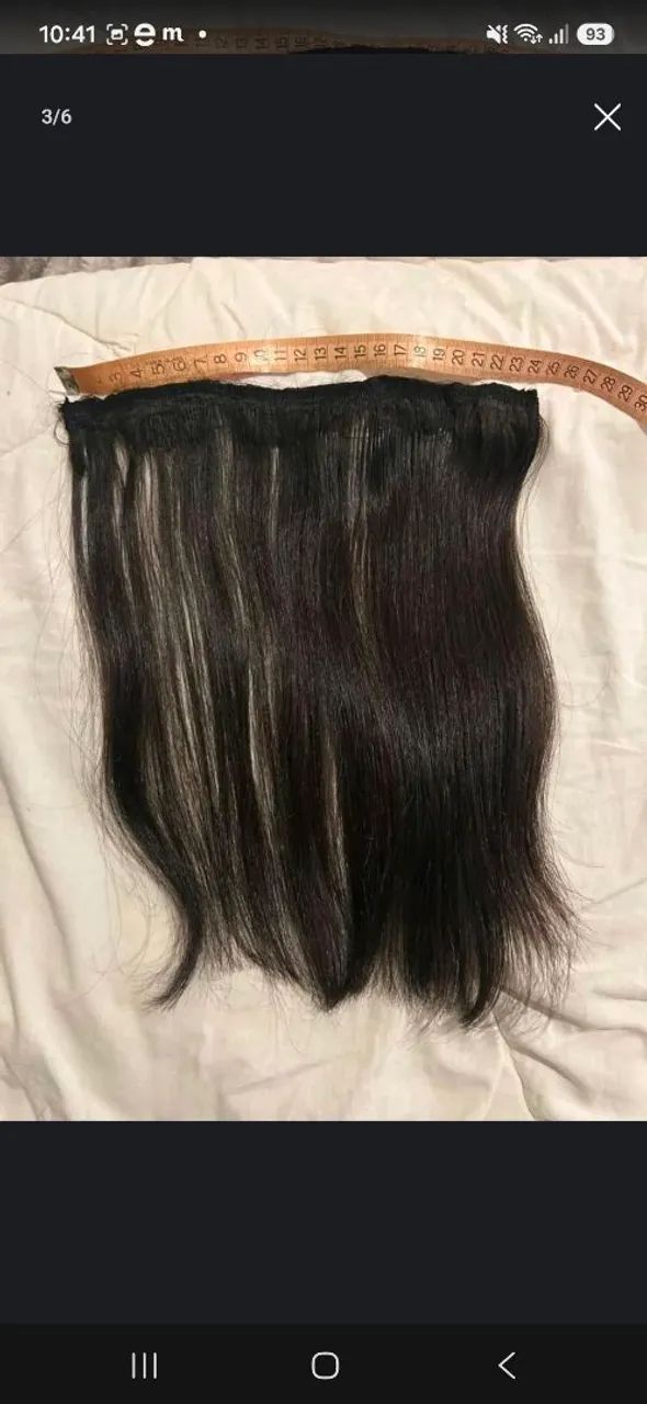 Cabelo humano brasileiro 72g-  32cm - Foto 3