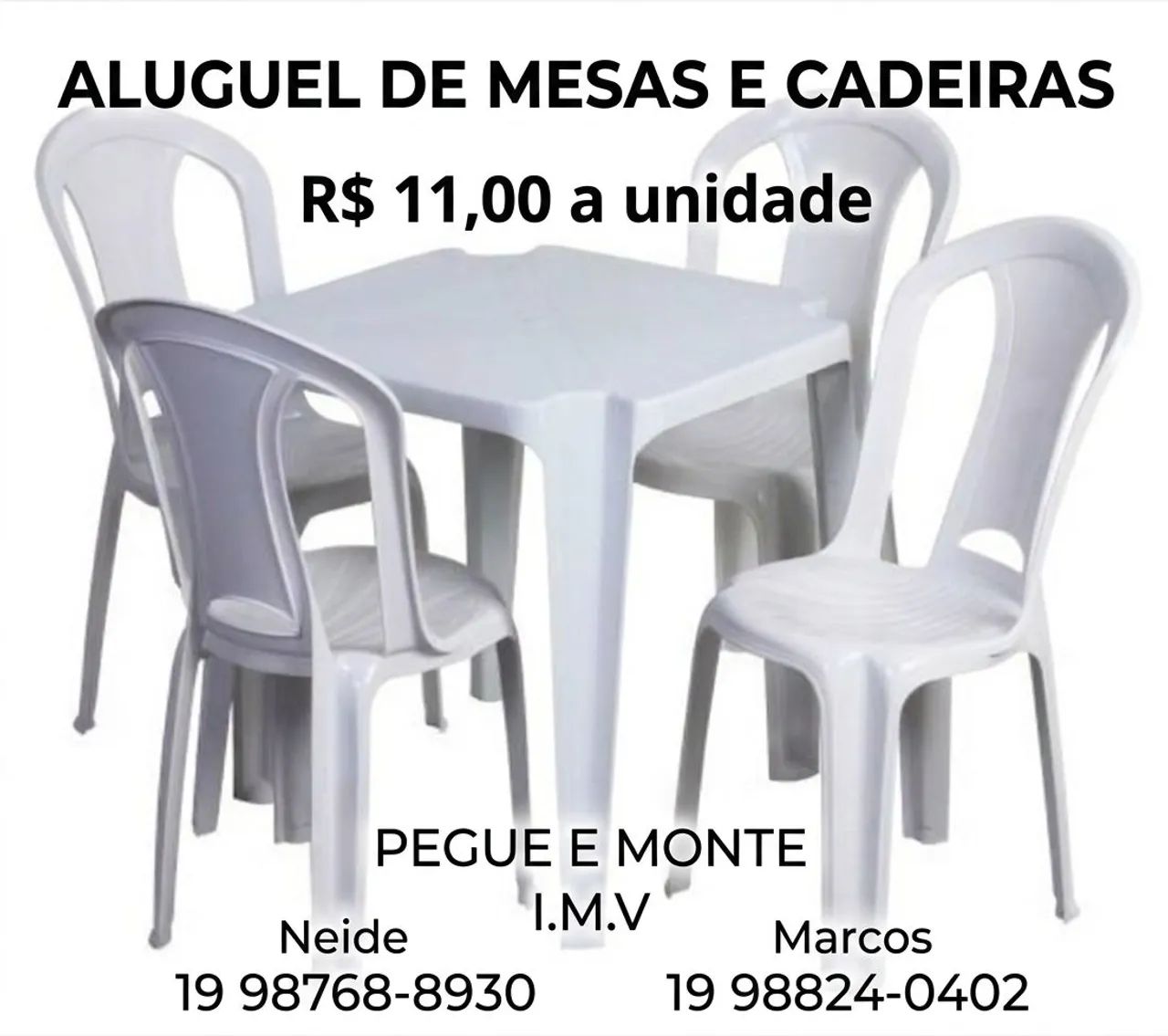 Aluguel de mesas e cadeiras.  - Foto 2