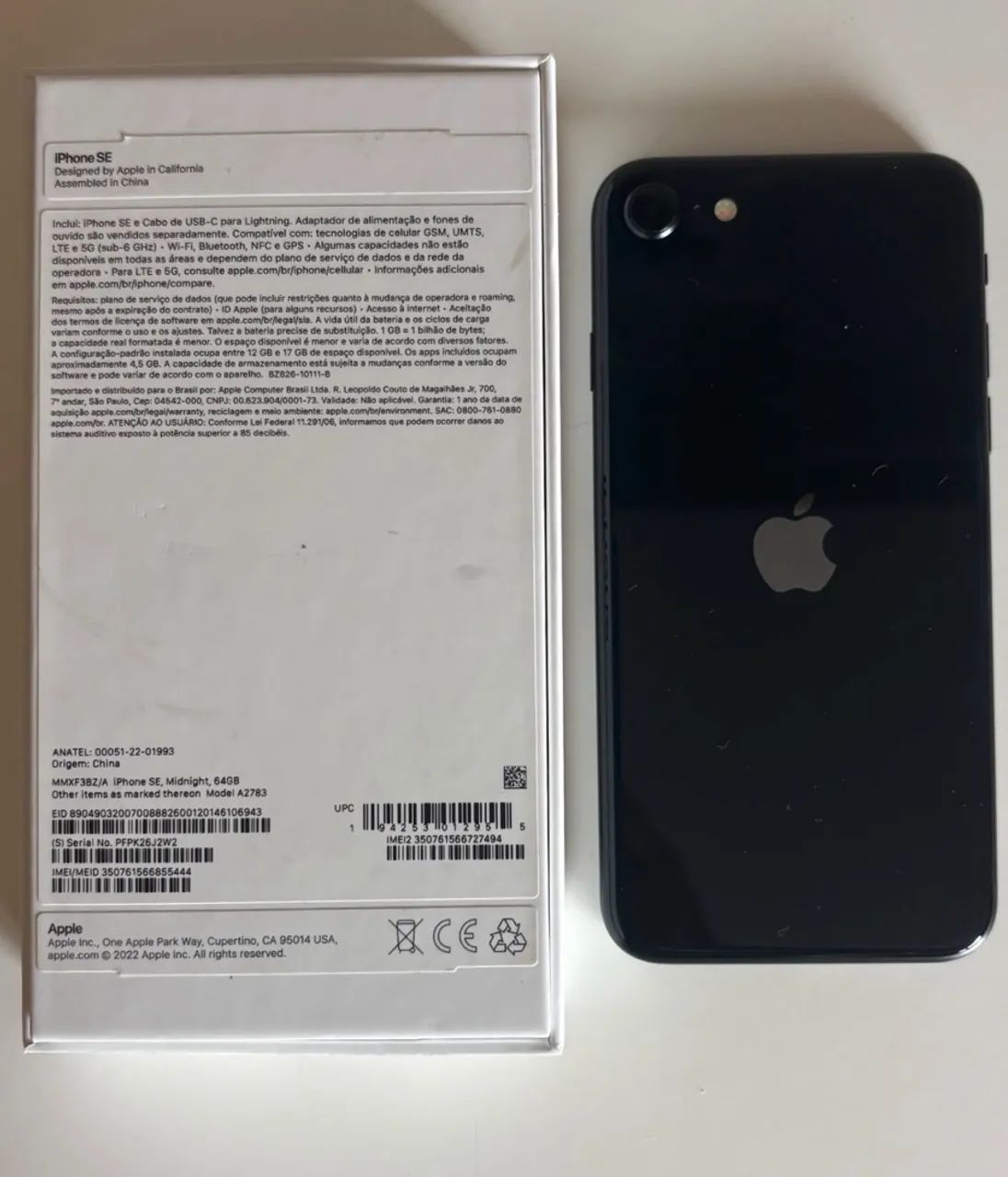Celular IPhone SE 64GB sem uso