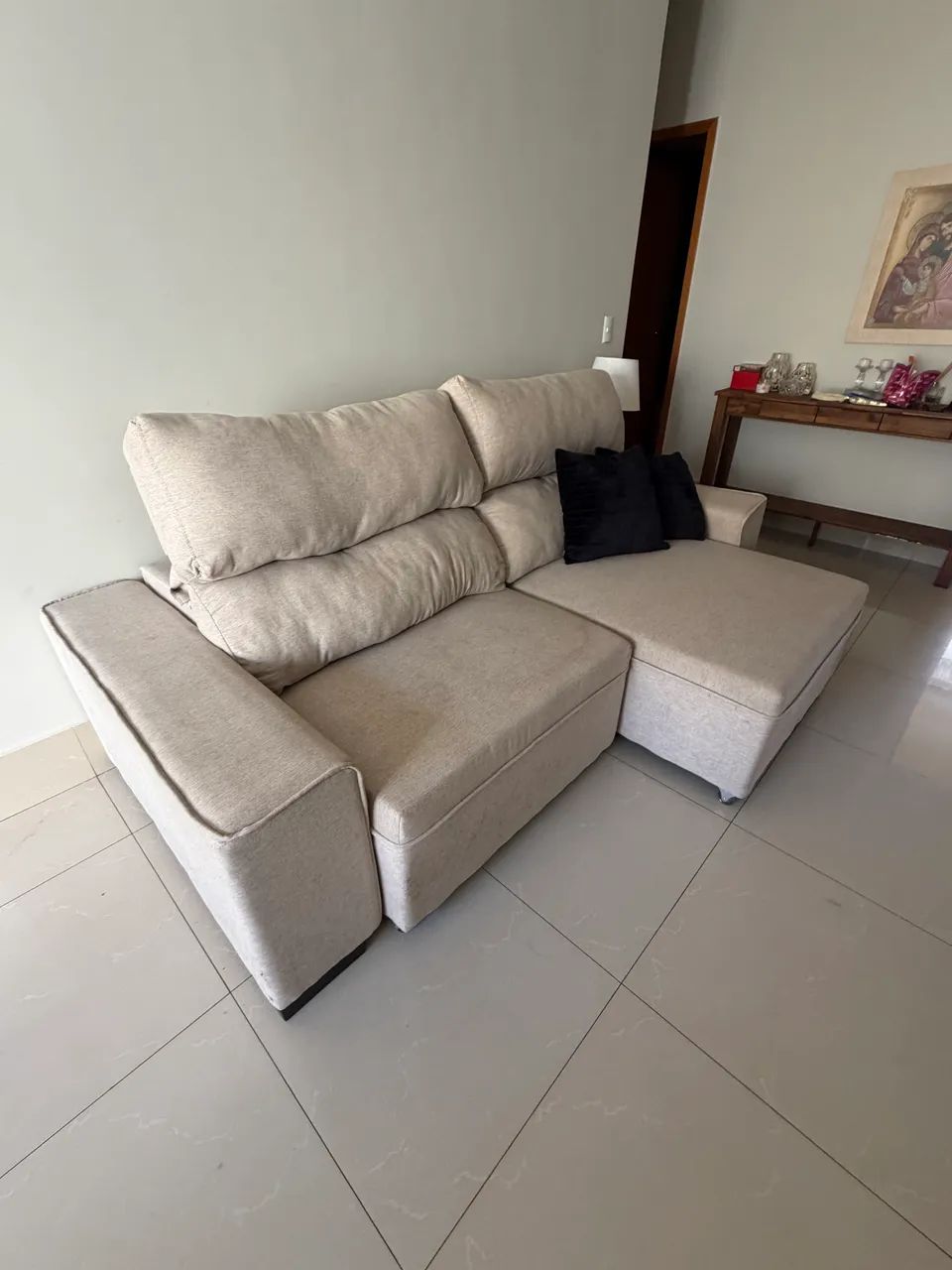 Sofá de linho - pouco usado - Foto 2