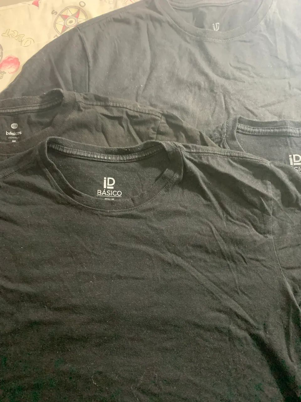 4 camisas pretas em algodão puro - Foto 5