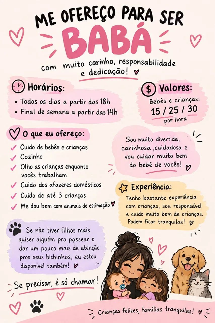 Babá para seus filhos