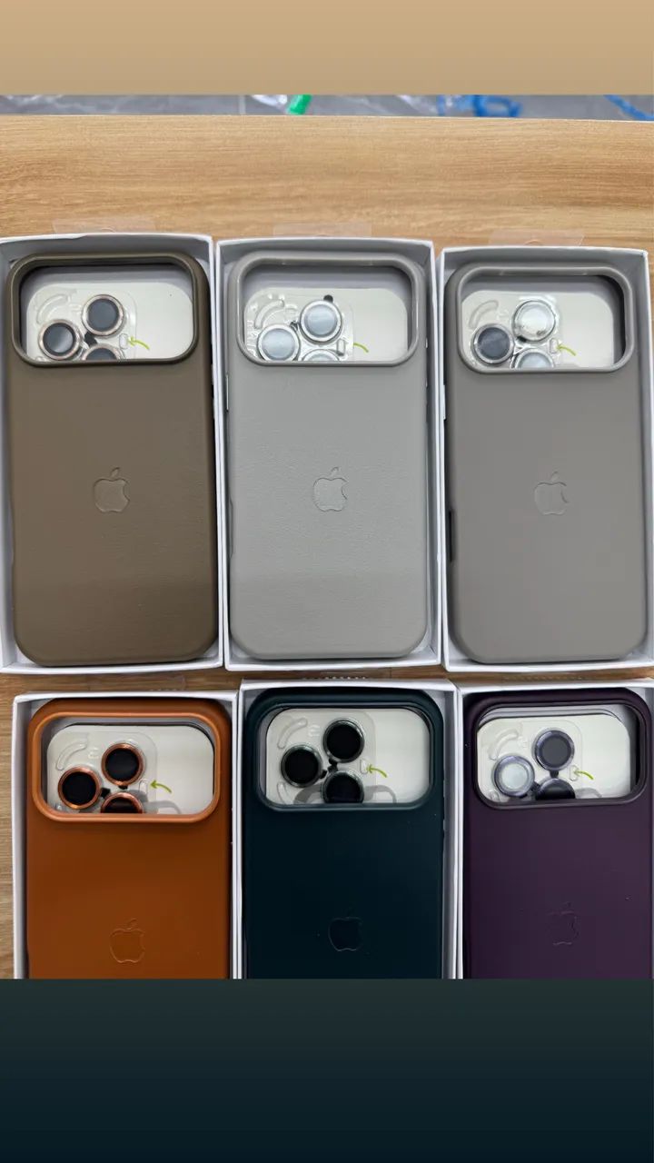 Capa 17 pro Max em couro legítimo entrega grátis  - Foto 4