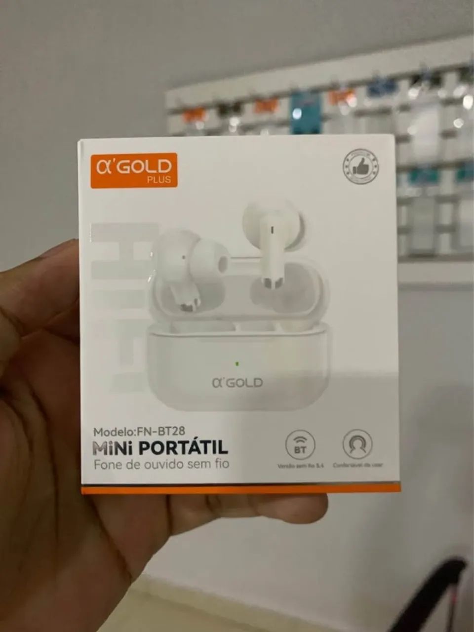 Fone de ouvido Bluetooth mini a?gold