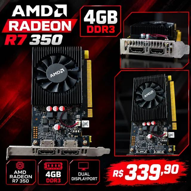 Placa De Vídeo R7 350 4gb