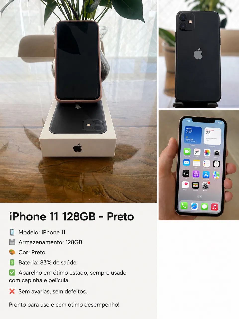 Vendo iPhone 11 128g de memória 