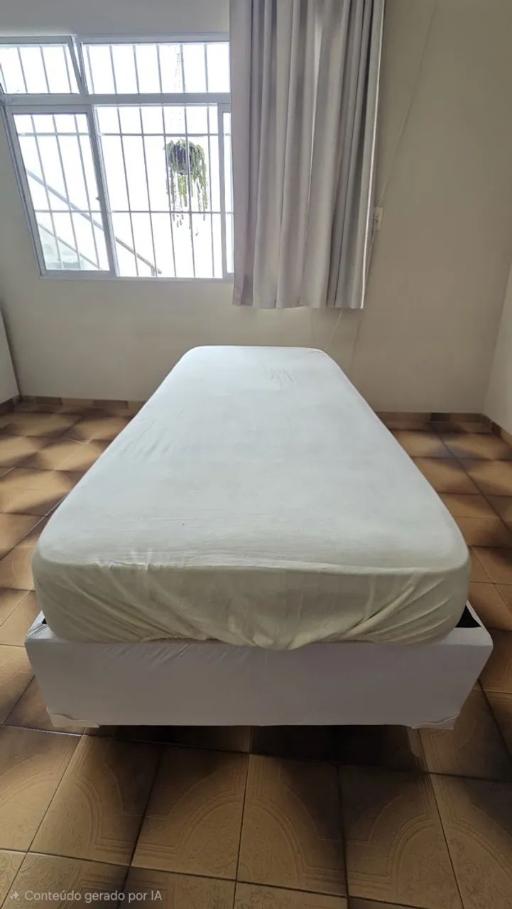 Cama box de solteiro + Colchão 
