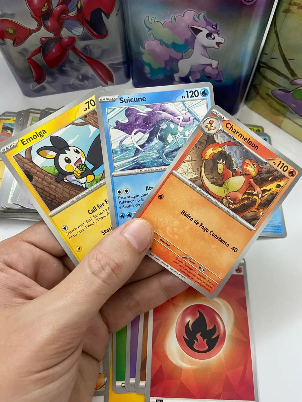 Lote 100 Cartas de Pokemon Original Copag Sortidas NM - Foto 3