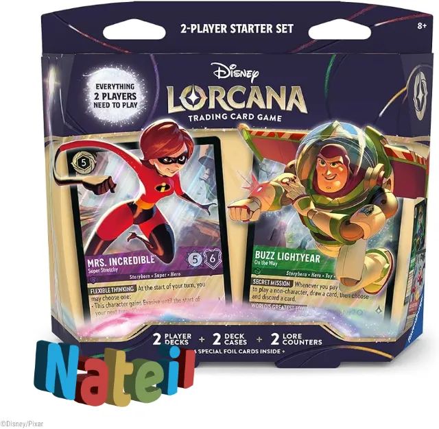 その他 Disney LORCANA 2BOX Disney Lorcana TCG - 2 Jogadores Starter Deck - Wilds Unknown