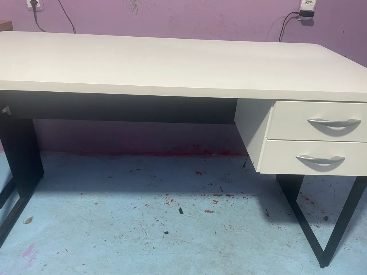 Mesa de escritório branca  - Foto 5