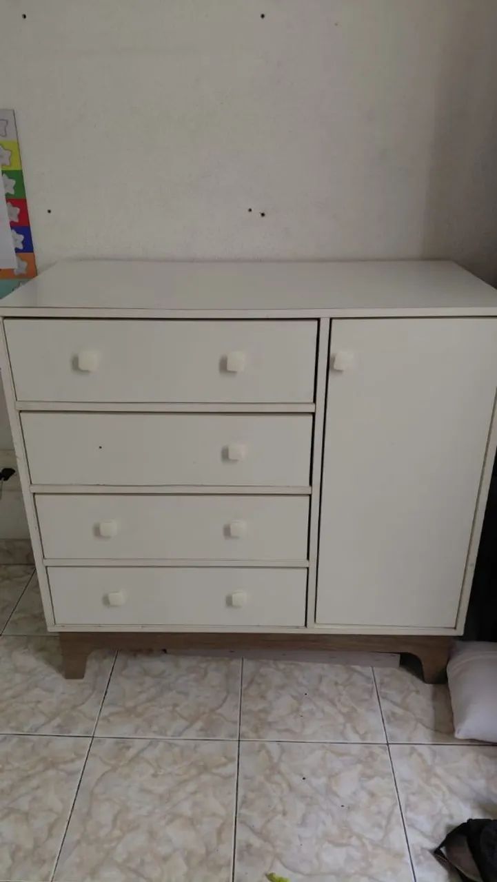 Conjunto armario e comoda infantil - Foto 4