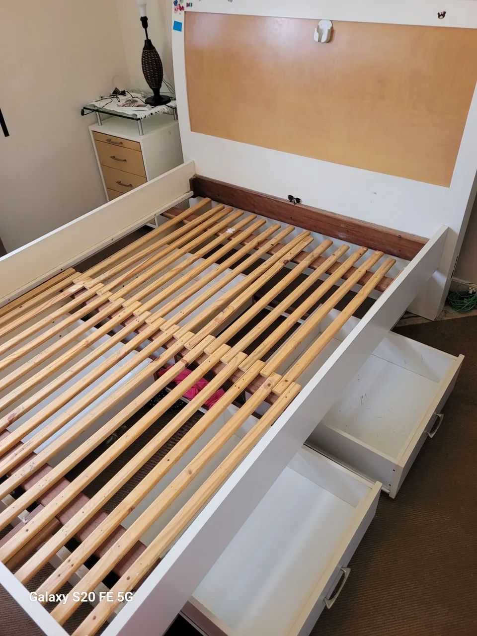 Cama de madeira 4 gavetas com colchão cabeceira - Foto 4