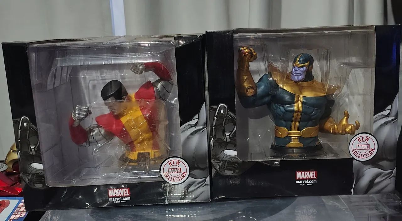 Lote Bustos Marvel Eaglemoss - Thanos, Hulk, Colossus, War Machine, Ultron e Fanatico - Foto 4
