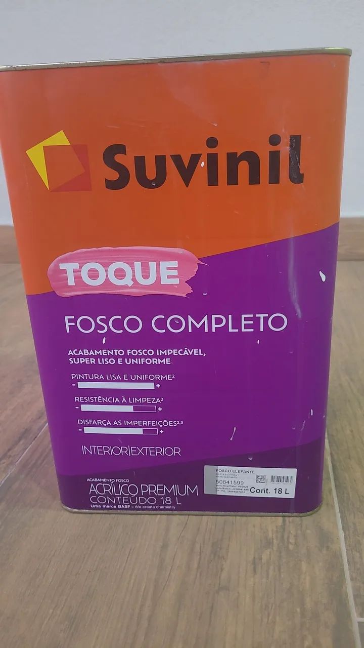 Tinta suvinil toque fosco completo na cor Elefante 
