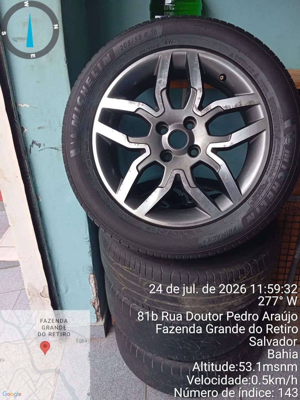 Jantes aro 16 C/ pneus usados 