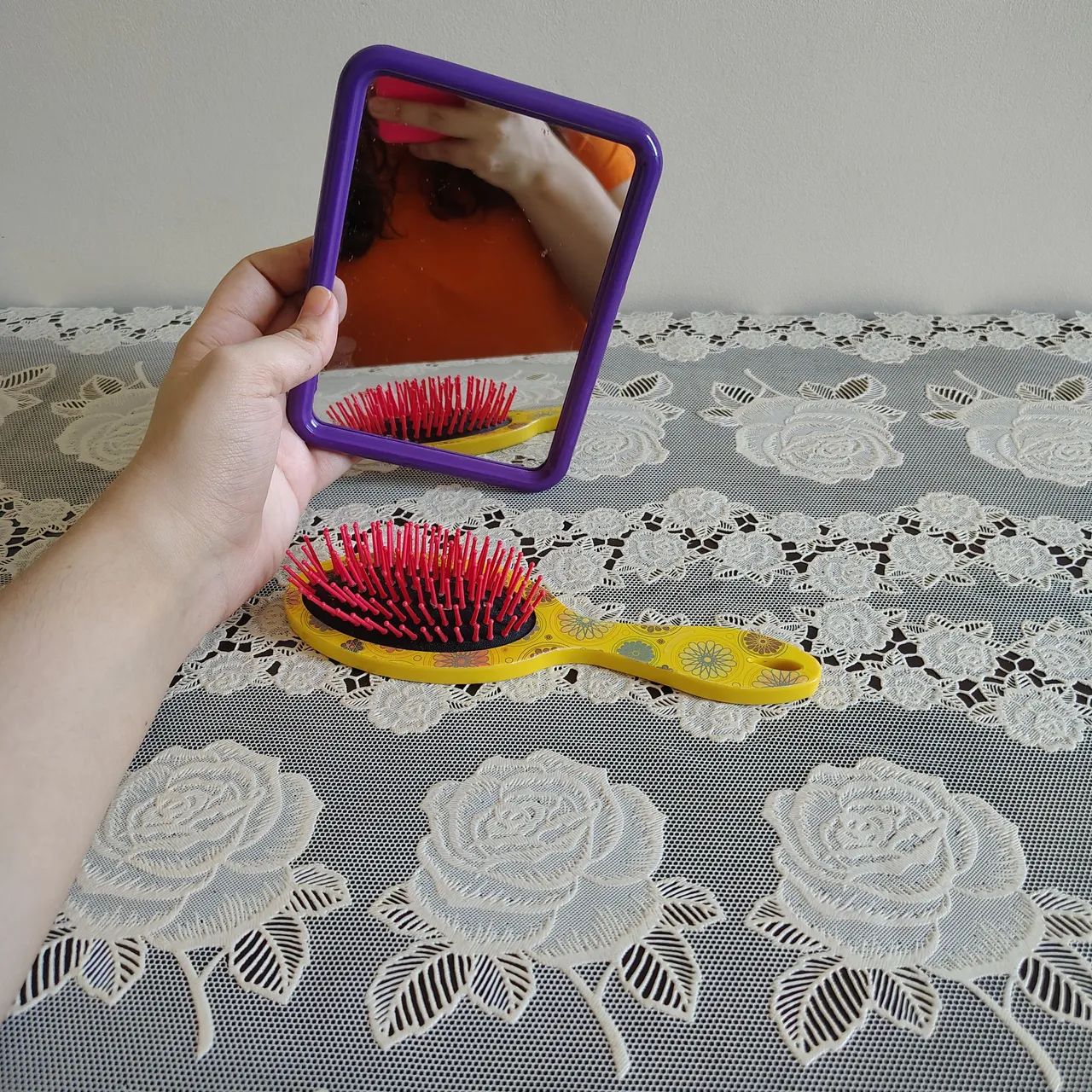 Kit espelho e Escova de Cabelos - Foto 4