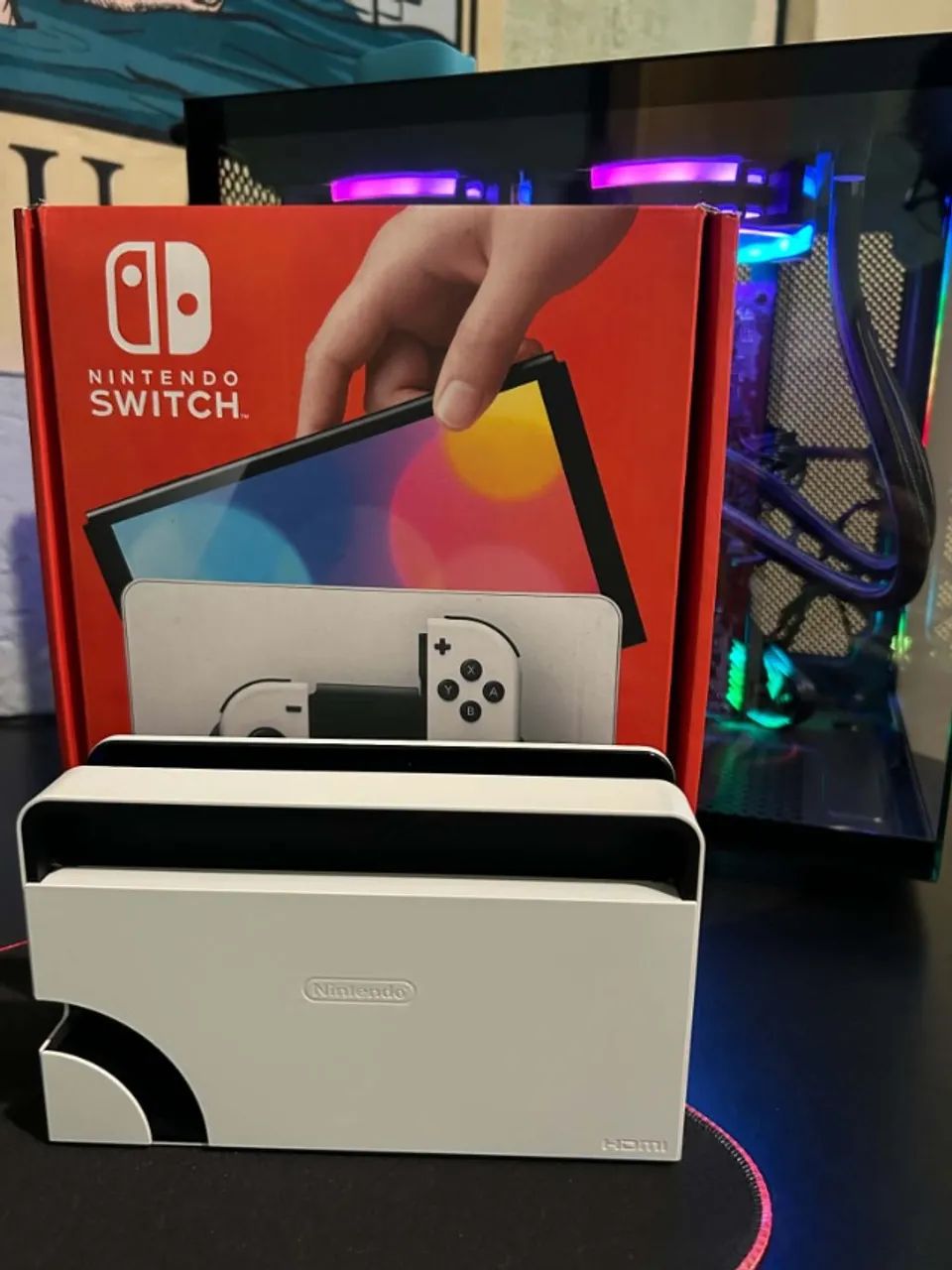Nintendo Switch OLED Branco ? Completo e Original - Foto 3