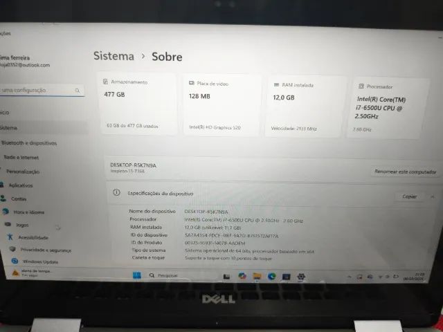 ? Dell Inspiron * 2 em 1 | i7 | 12GB | 512GB | Touch - Foto 3