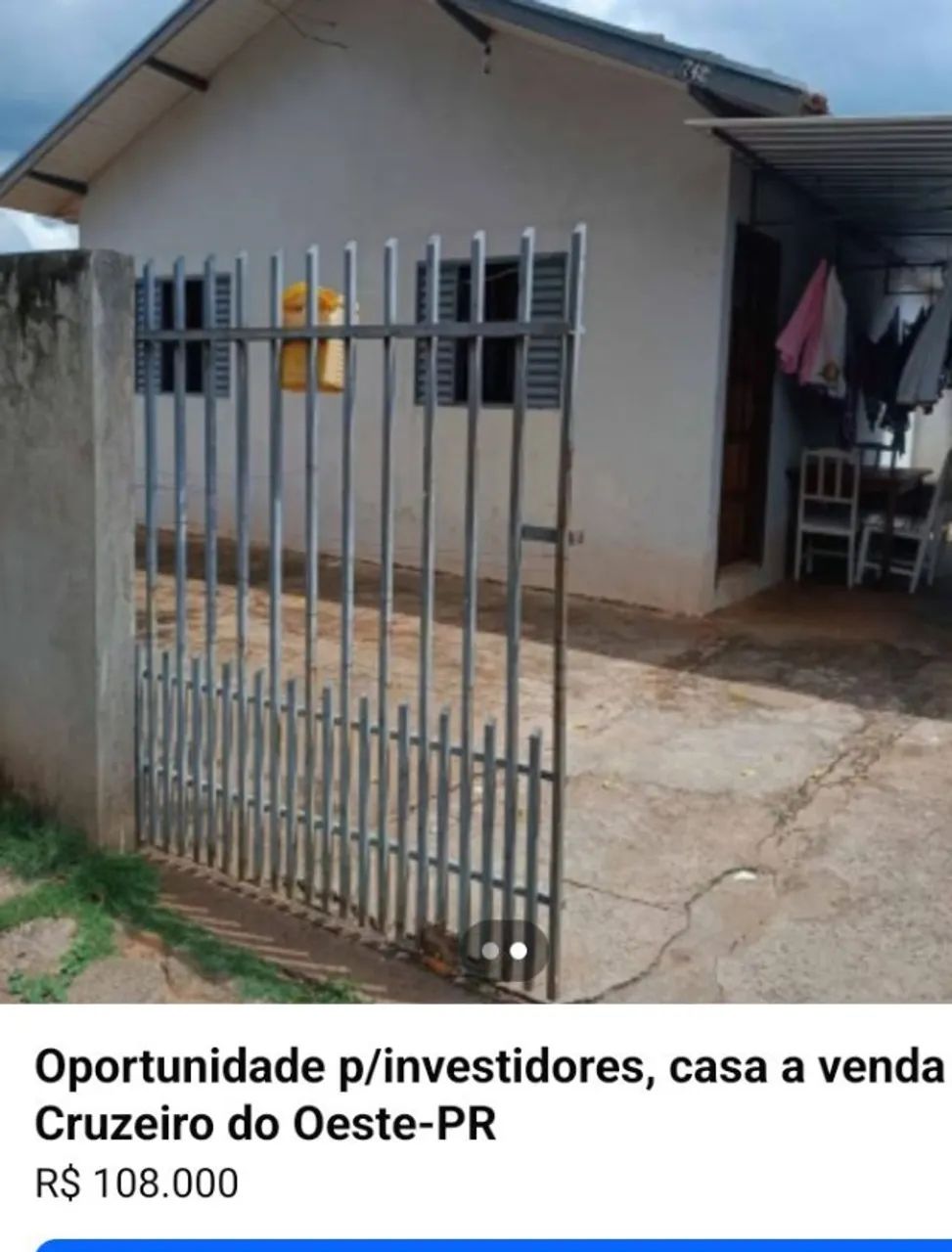 Casa Cruzeiro do Oeste com escriturada