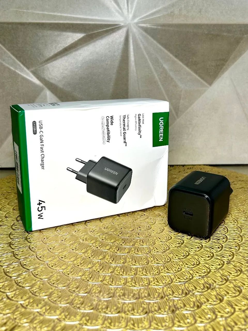 Kit Carregador Ugreen GaN 45W + Cabo USB-C para USB-C 100W - Foto 3