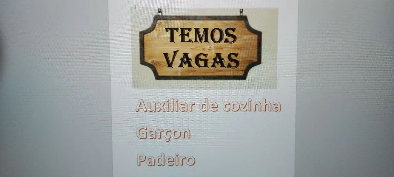Oportunidade de emprego 