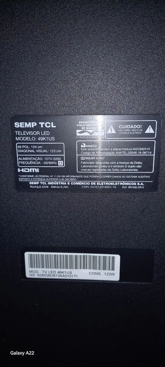 TV SEMP TCL 49k1us  - Foto 2