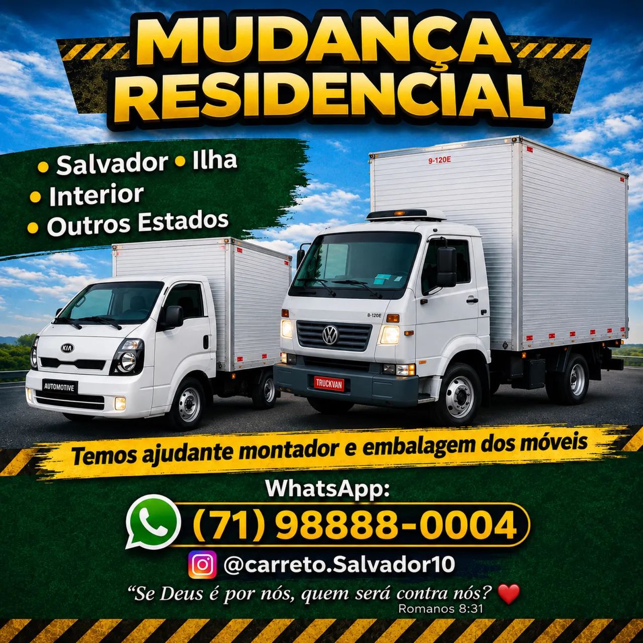 Carreto e mudança residencial 