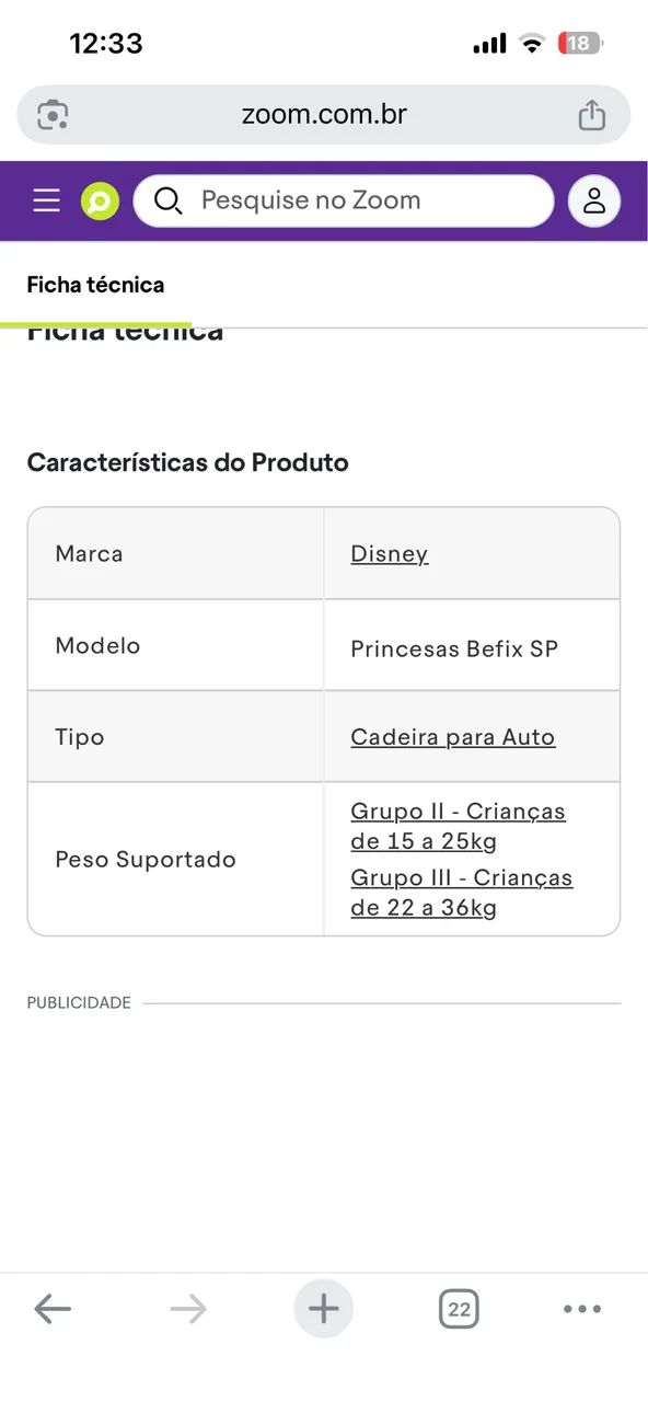 Cadeira automóvel 