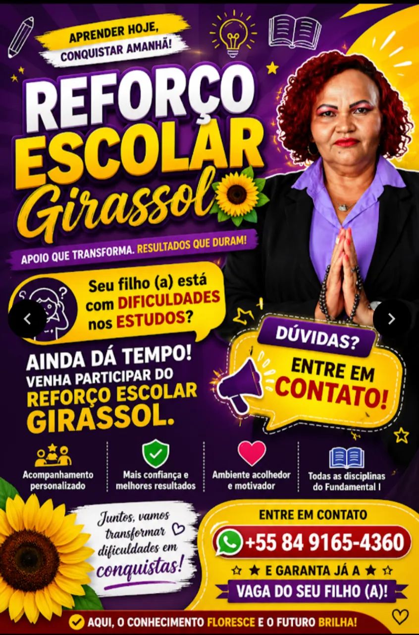 Reforço Escolar Girassol - Aulas Particulares e Acompanhamento Escolar - Foto 2