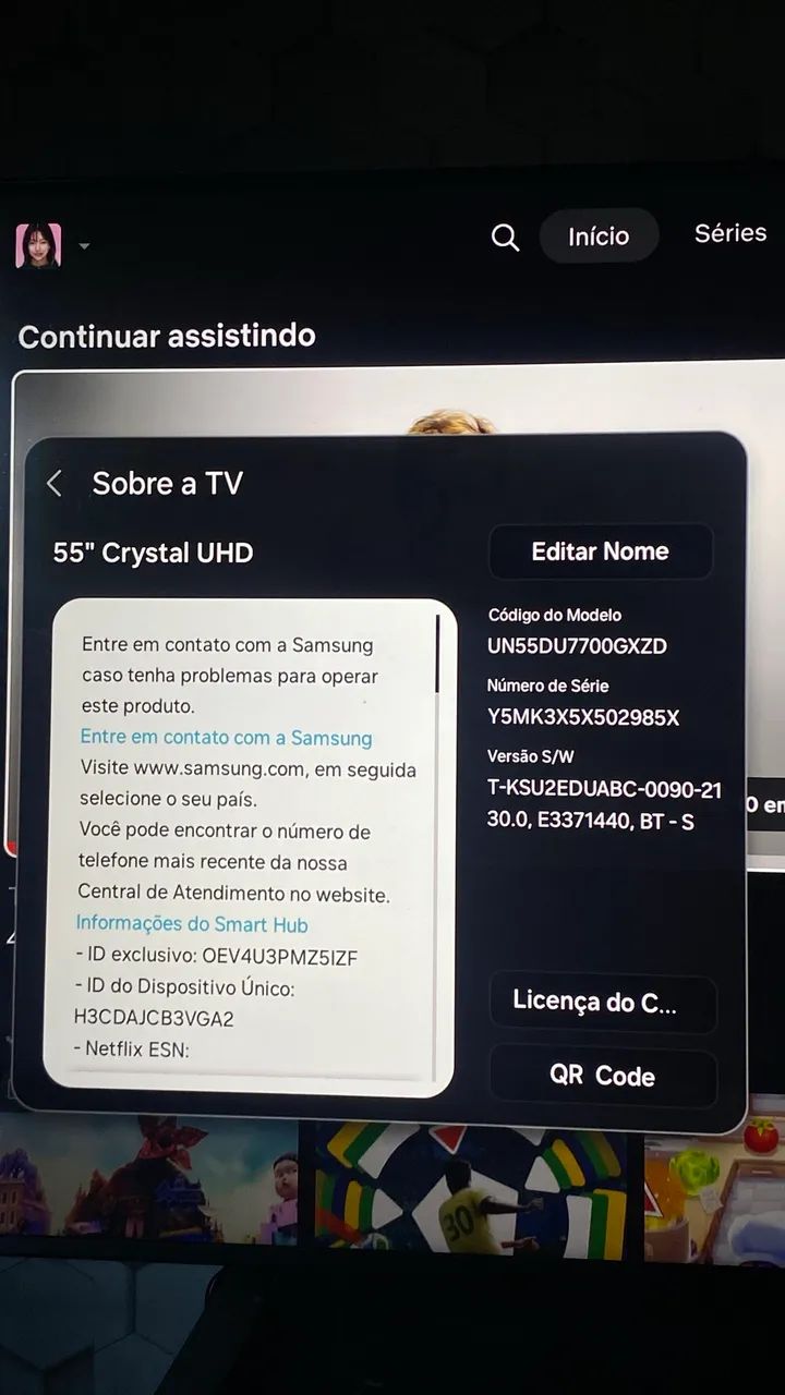 SMARTV SAMSUNG CRYSTAL UHD DU7700 55 POLEGADAS - Foto 2