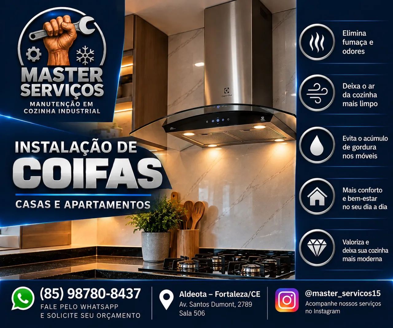 Instalação de Coifa de Parede e de Ilha - Foto 2