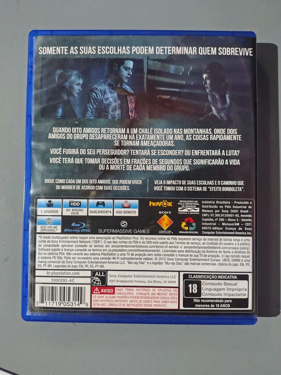 Jogo PS4, Until Dawn (ACEITO TROCA) - Foto 2