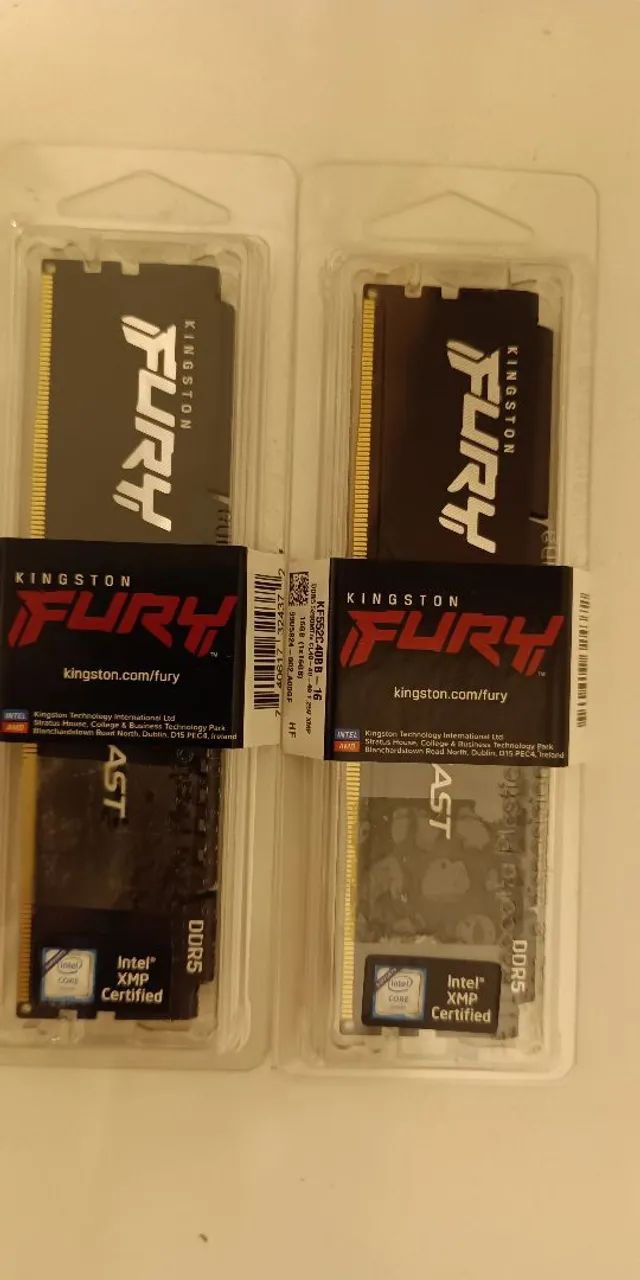 Memória ram DDR5 32gb 2x16gb Kingston Fury novo lacrado 