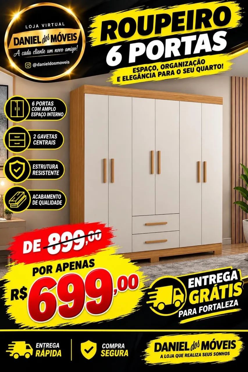 Guarda roupas 6015 oferta 