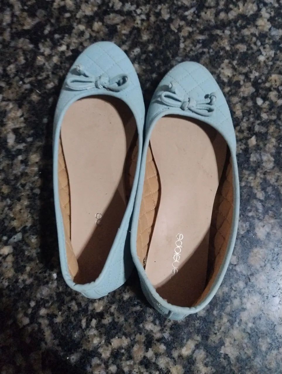 Sapatilha Penélope azul com laços