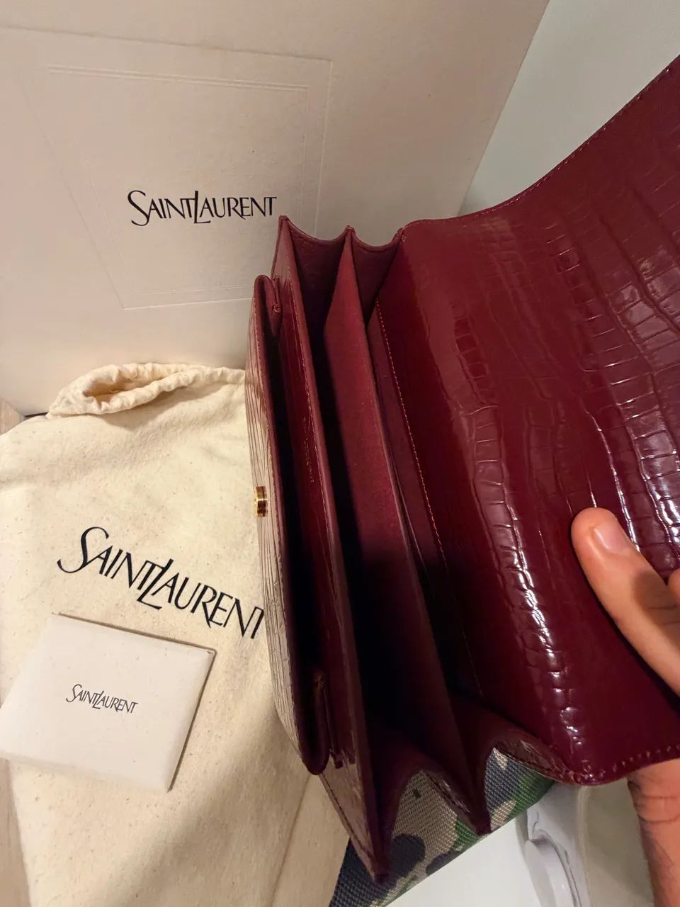 Bolsa Saint LAURENT sunset média  - Foto 4