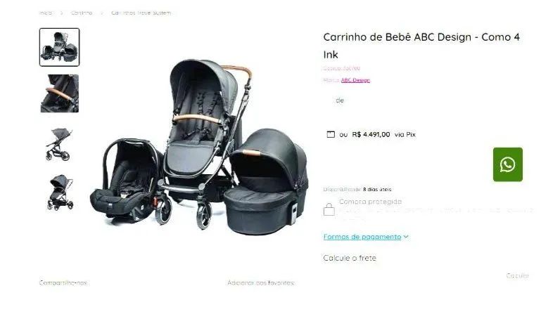 Carrinho, moisés e bebê conforto!!!! Novíssimos 