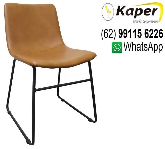 Cadeira estofada fixa trapezio oxford ( novo ) 