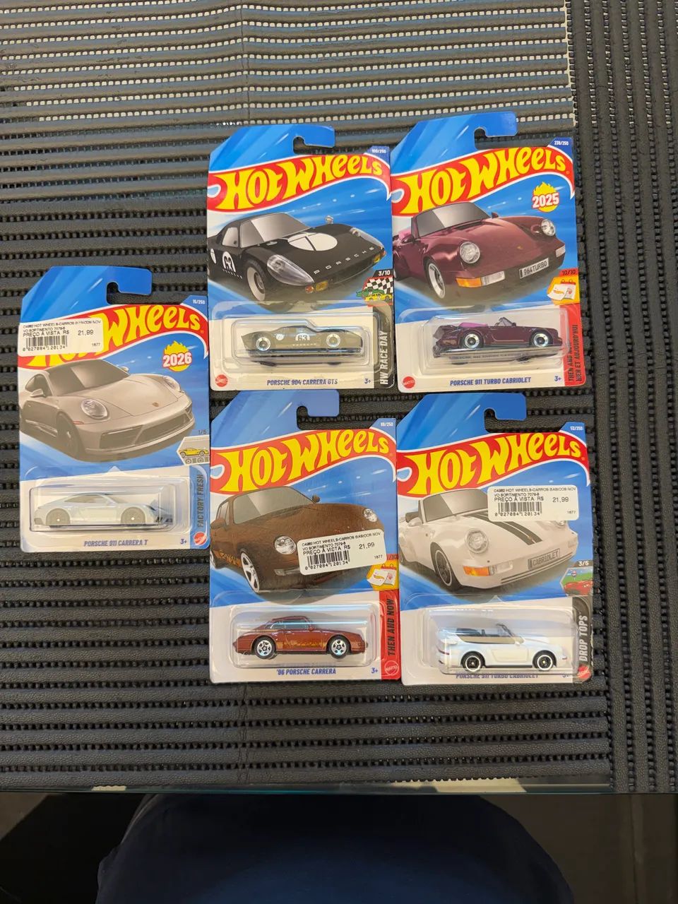 Lote com 4 Porshe Hotwheels 