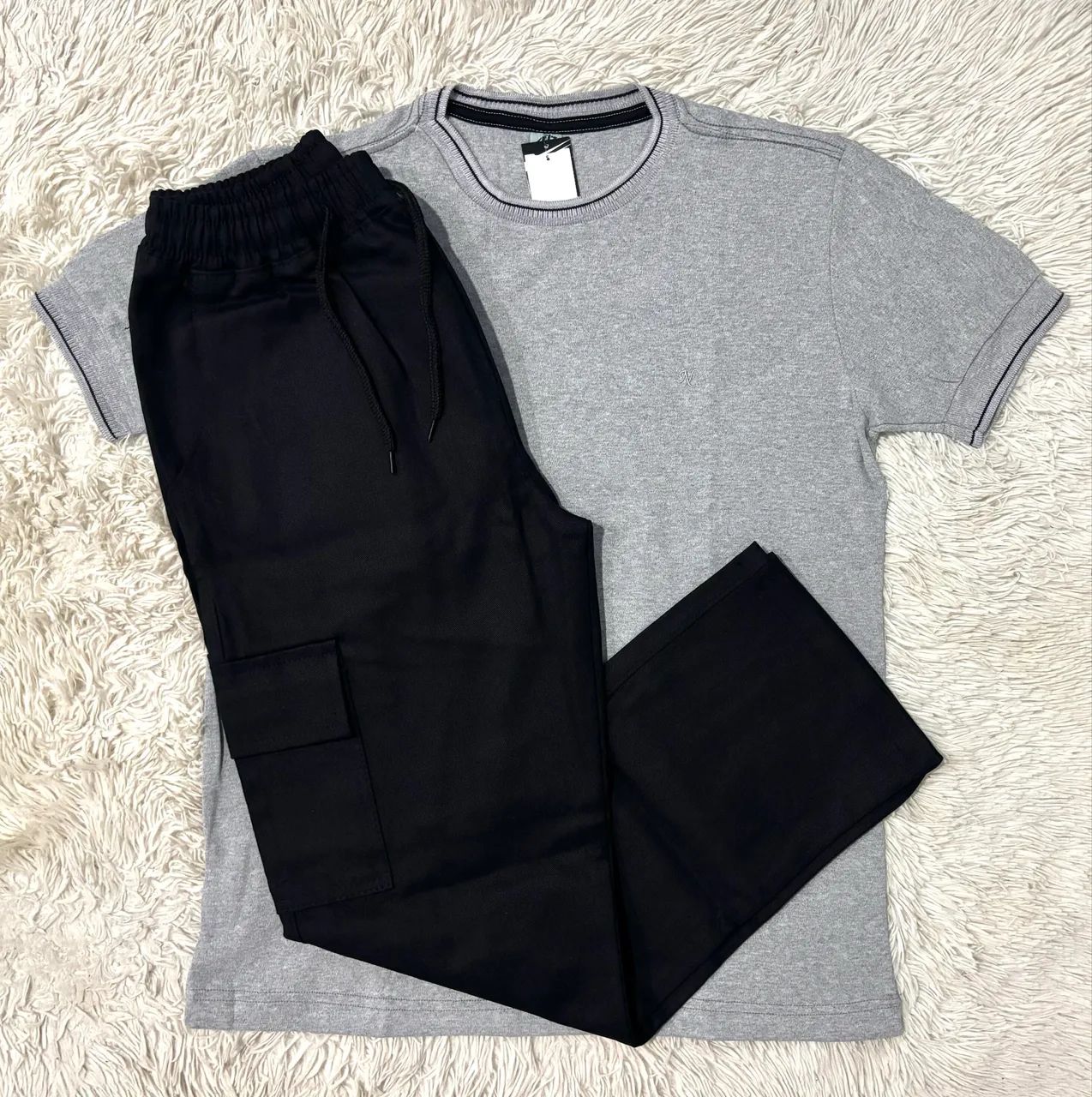 Kit GG Camisa punho e Calça Cargo Wed 