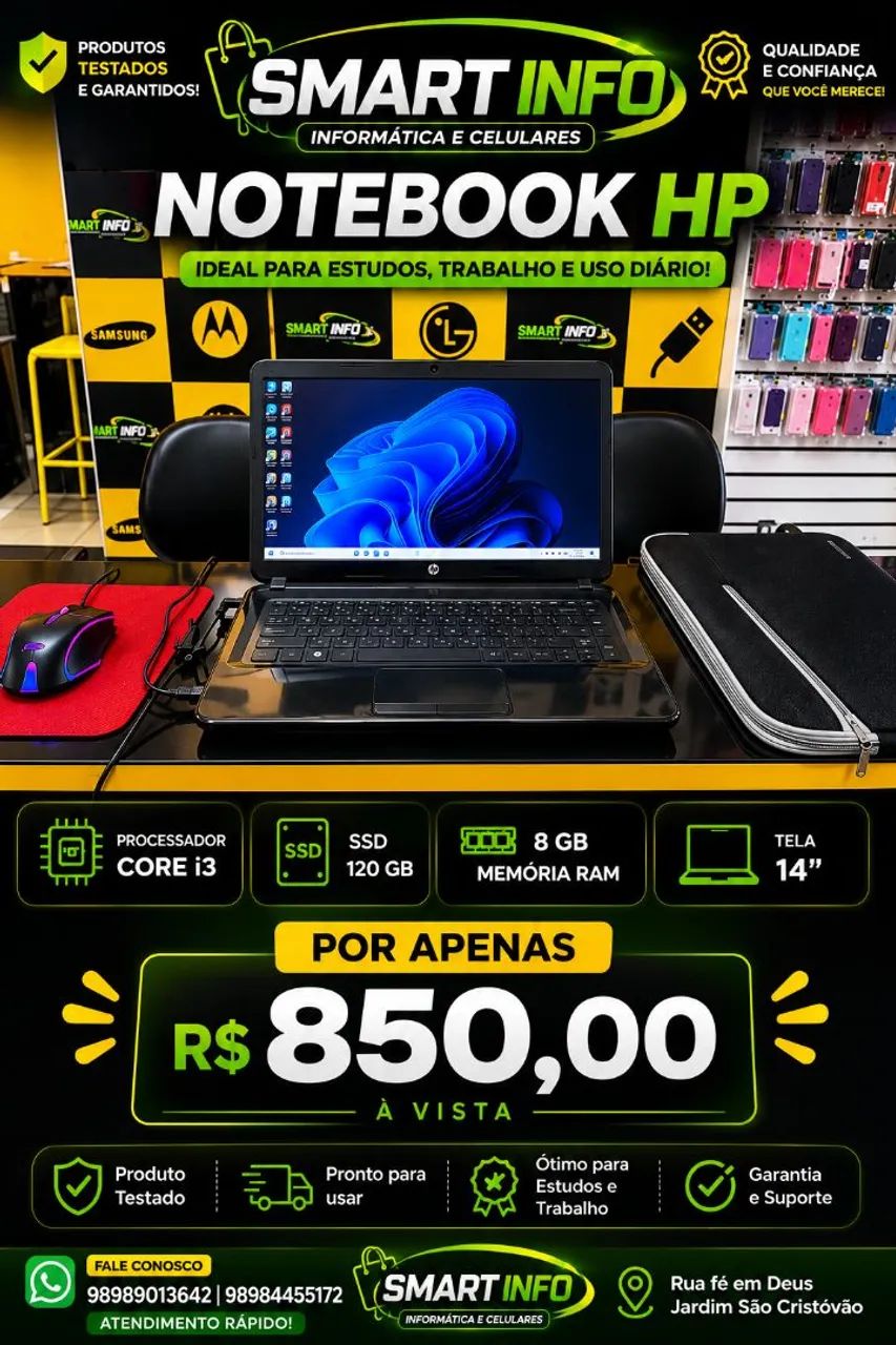 NOTEBOOK HP CORE i3 - OFERTA IMPERDÍVEL! ?